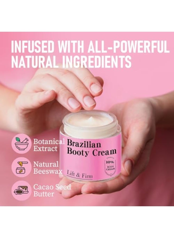 Brazilian Booty Cream, Lifting and Firming Body Cream, Helps Reduce the Appearance of Cellulite for a Lifted and Firm-looking Derriere and Legs, 50ML - Image 4